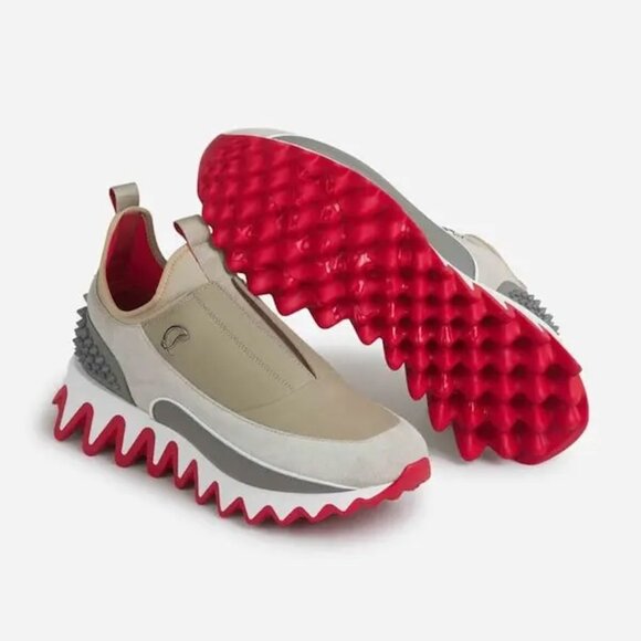 Christian Louboutin SHARKYLOUB SP Spikes Flat Leather Sneakers Shoes Mens main image 16